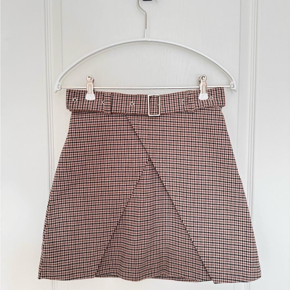 Pixie Market - Check pattern Mini Skirt